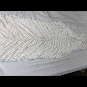 Ruched White Fashion Nova Dress